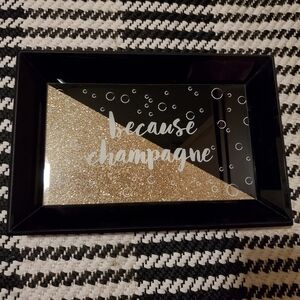 Black & gold trinket tray.